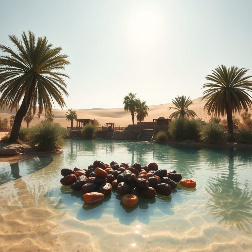 Serenity Oasis in Soft Desert Light