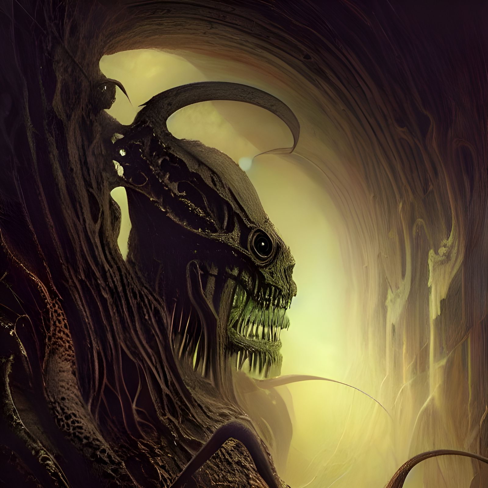 Nephilim Reptiles in Holographic Astral Airbrush Art