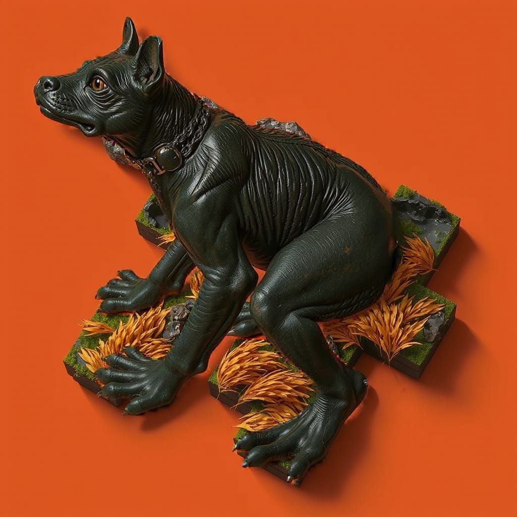 Stormy Sky Over Mossy Field and Golden Marsh Grasses