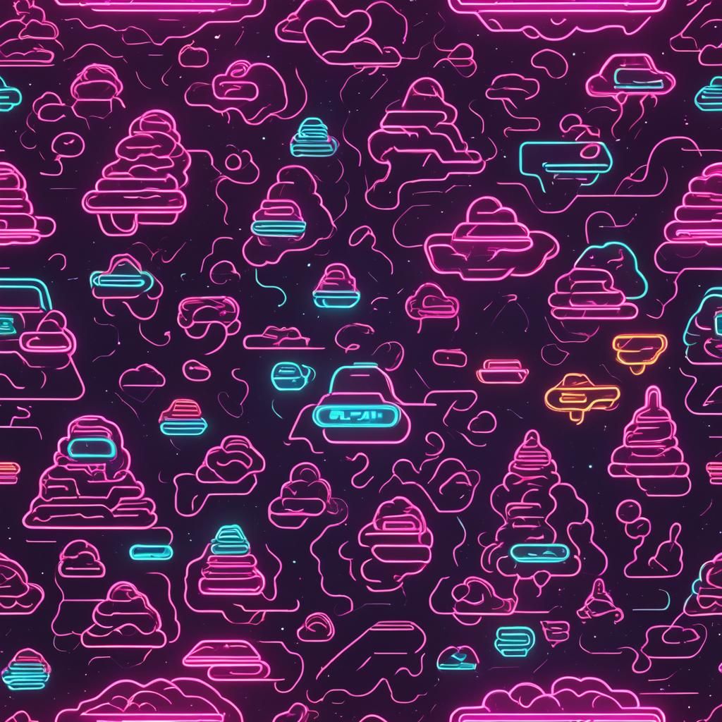 Synthwave Neon Retro Art