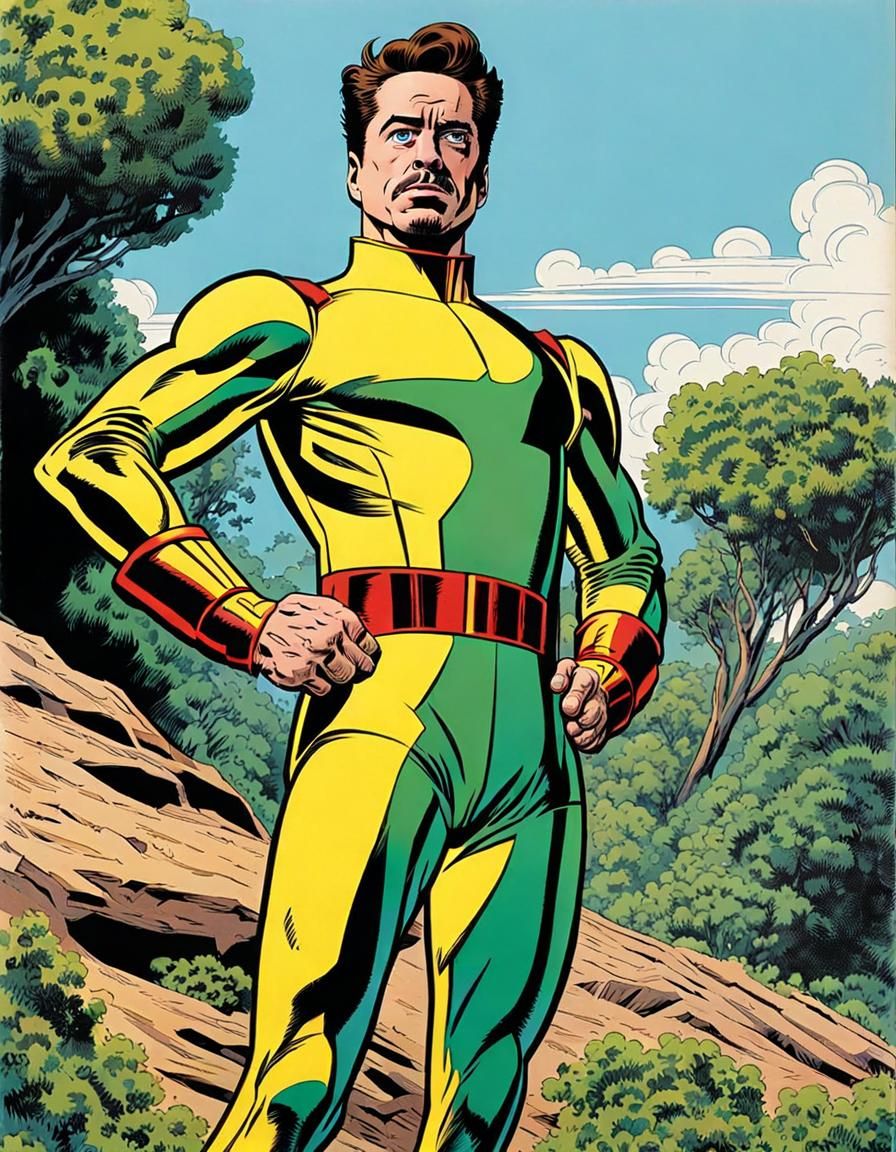 Heroic Portrait in Jack Kirby Comic Style