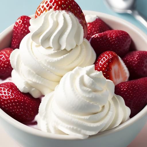 Strawberries and Cream Still Life