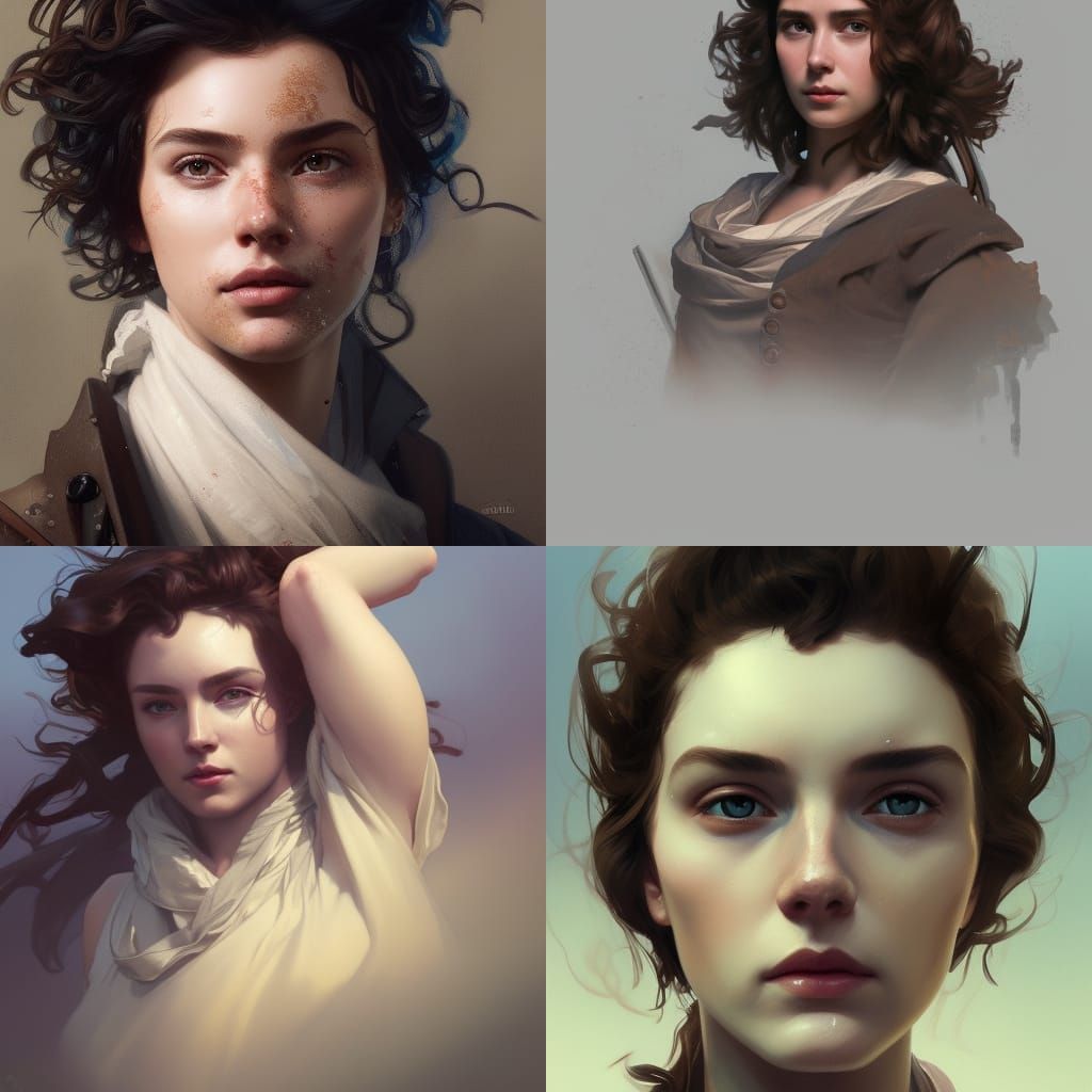 Hyperdetailed Portrait of Poldark in Art Nouveau Style