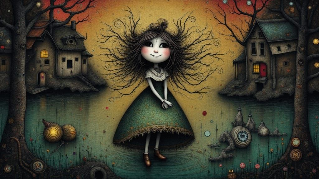 Whimsical Fantasy World with Fey, Unicorns, and Lighthouses