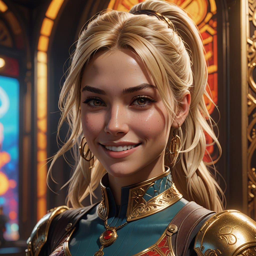 Ethereal Portrait in Vibrant Colors