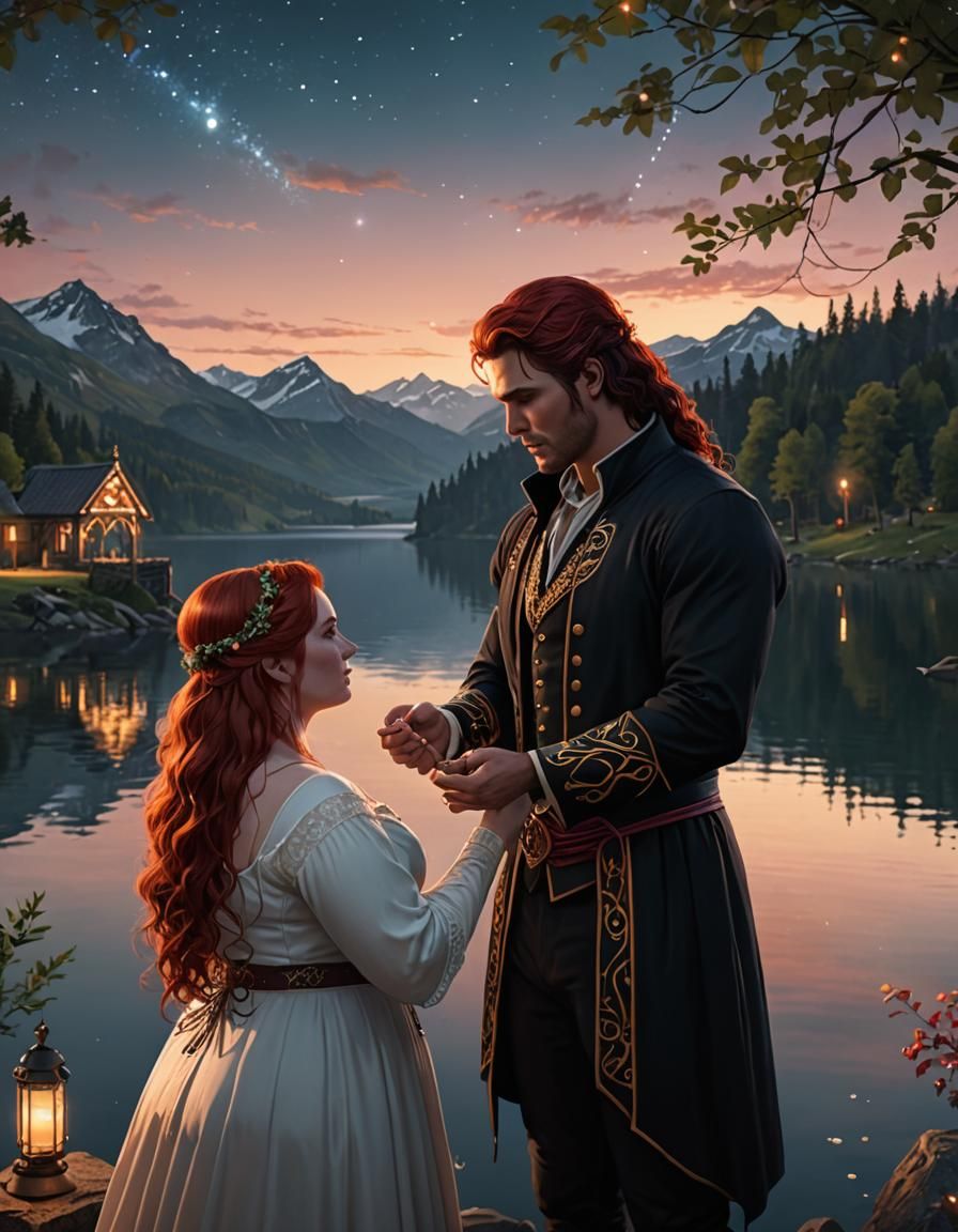 Ethereal Handfasting Ceremony by the Lake