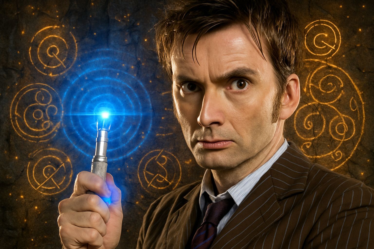 Doctor Who's Sonic Screwdriver Emitting Blue Light