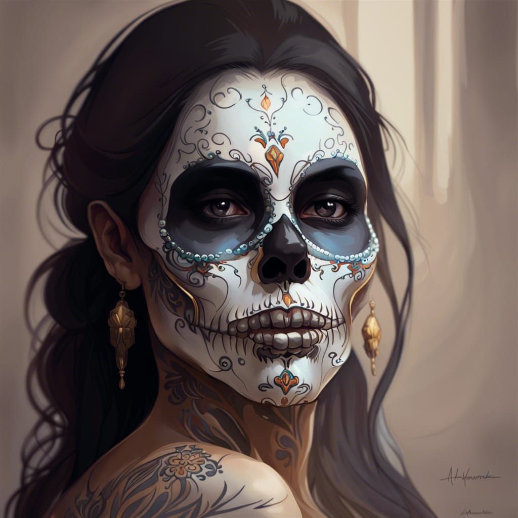 Day of the Dead Woman Portrait