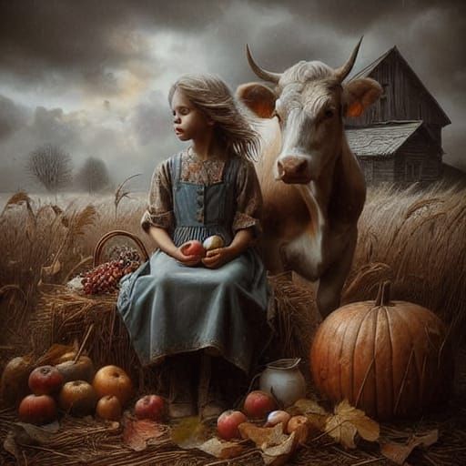 <lora:Water move:1.0> Girl and cow