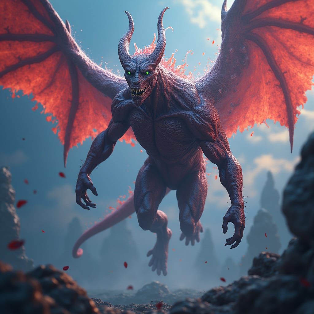 Surreal Fantasy Landscape in Deep Color