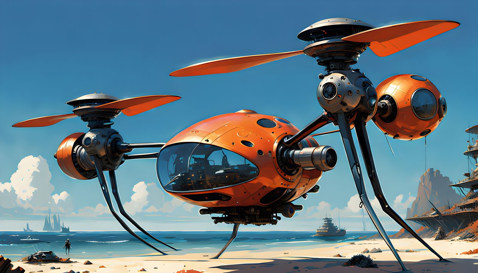 Autonomous Aqua-Aerial Drone Concept