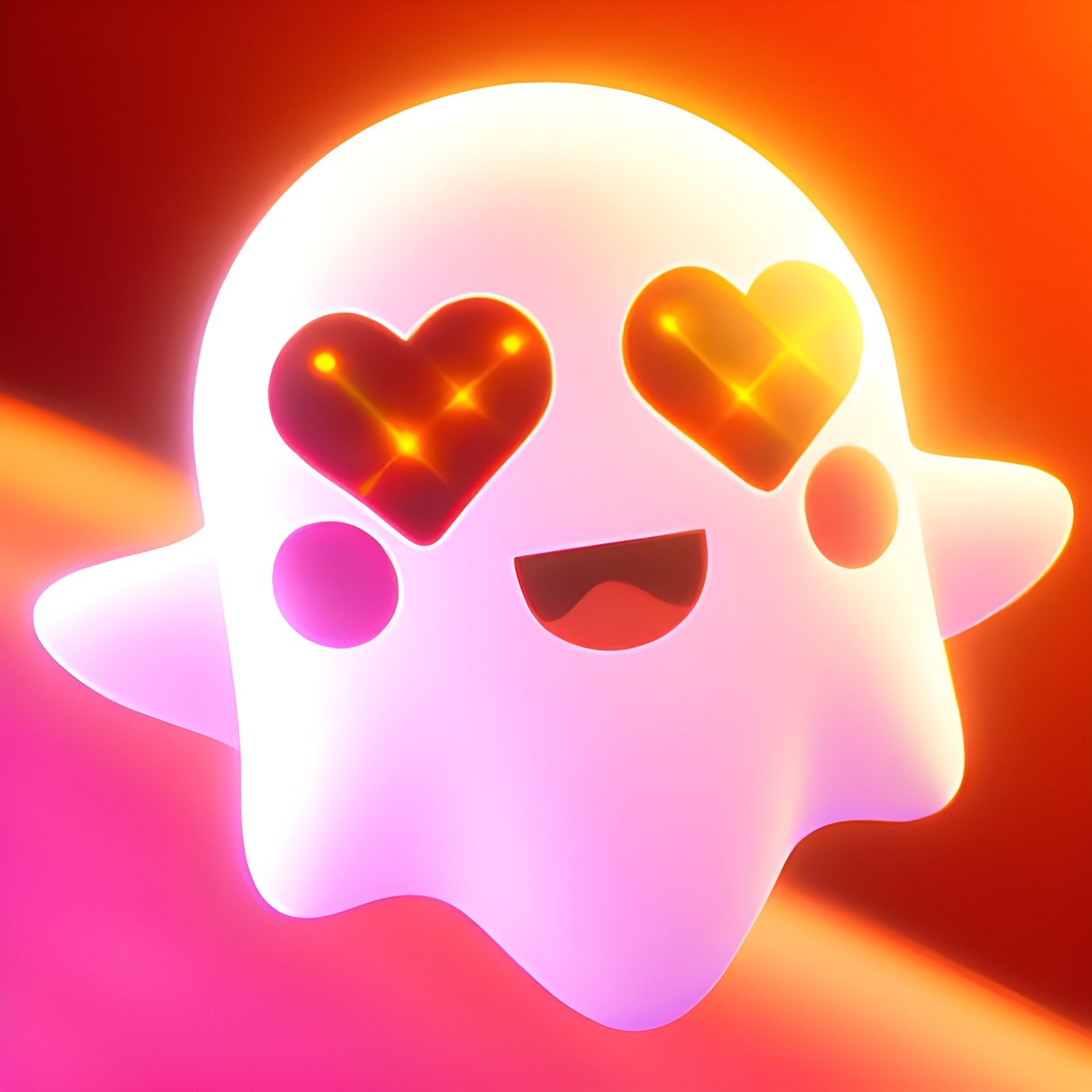 Lonely Ghost with Light Mask on Valentine's Day
