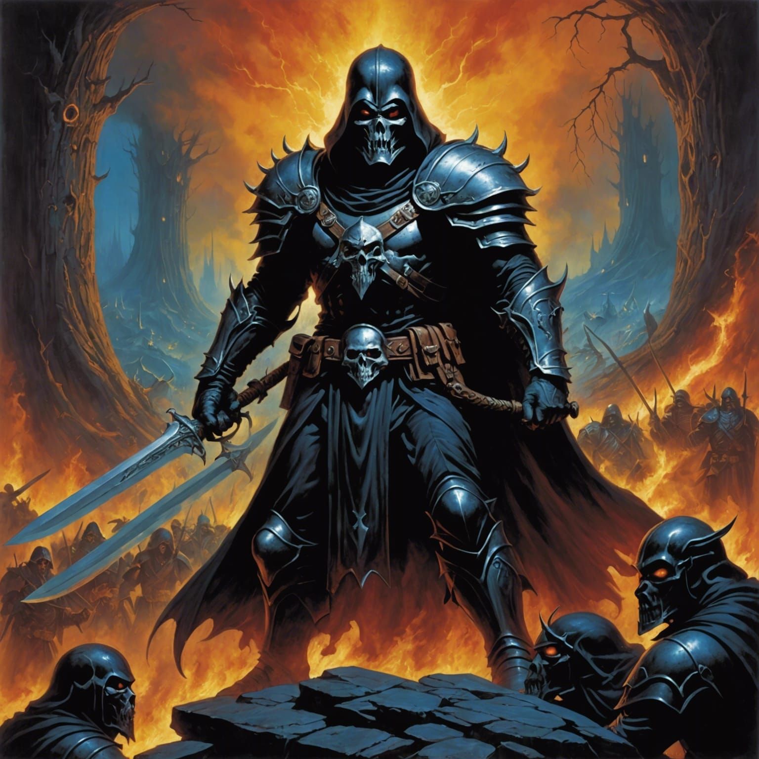 Grimdark Fantasy Landscape in Easley Style