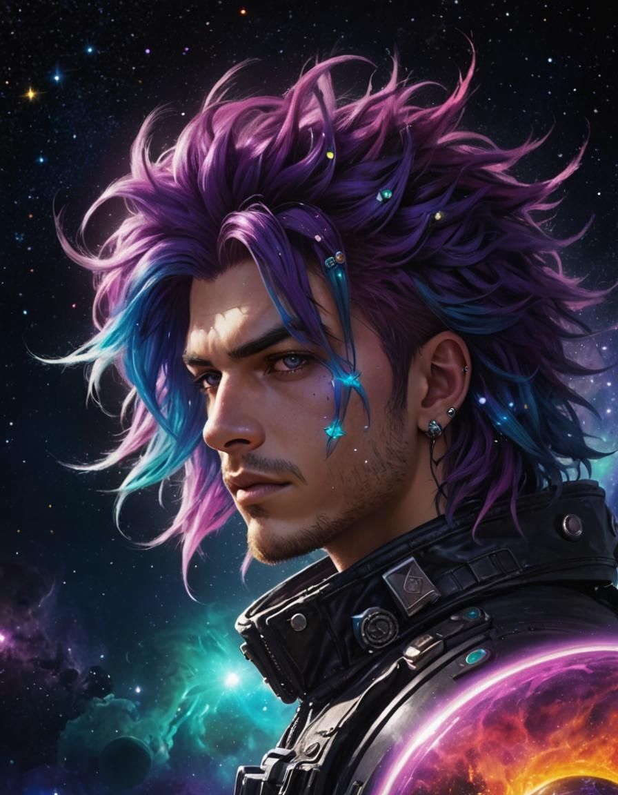 Punk Portrait in Epic Space Fantasy Style