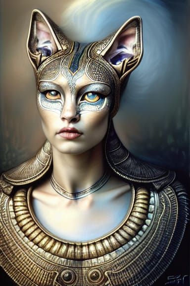 Portrait of Bastet prior to assimilation in to the pyramid. They don't know their fate yet. Thought it was a photo for t...