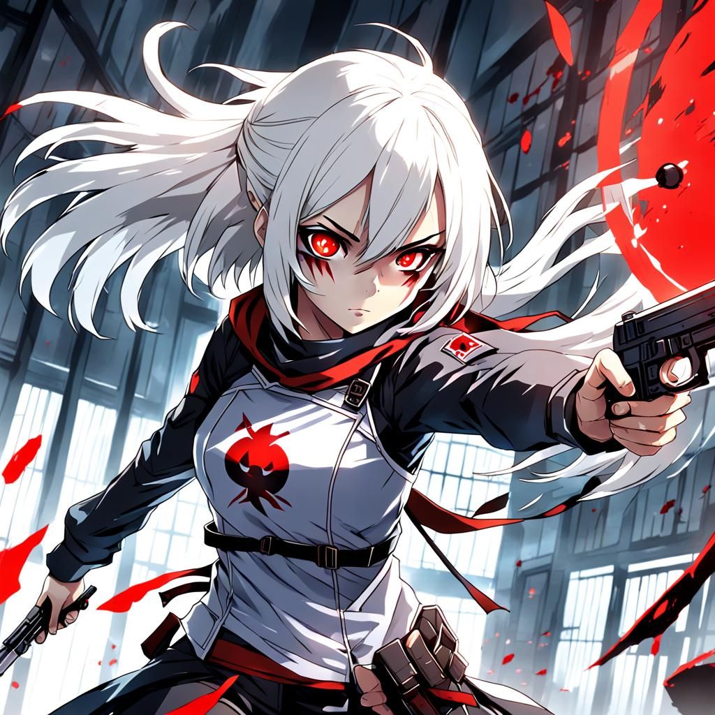 Anime-Style Female Assassin Training at Headquarters