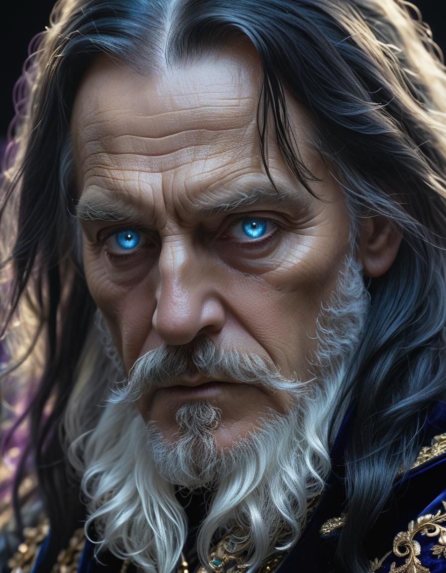 man with long black hair