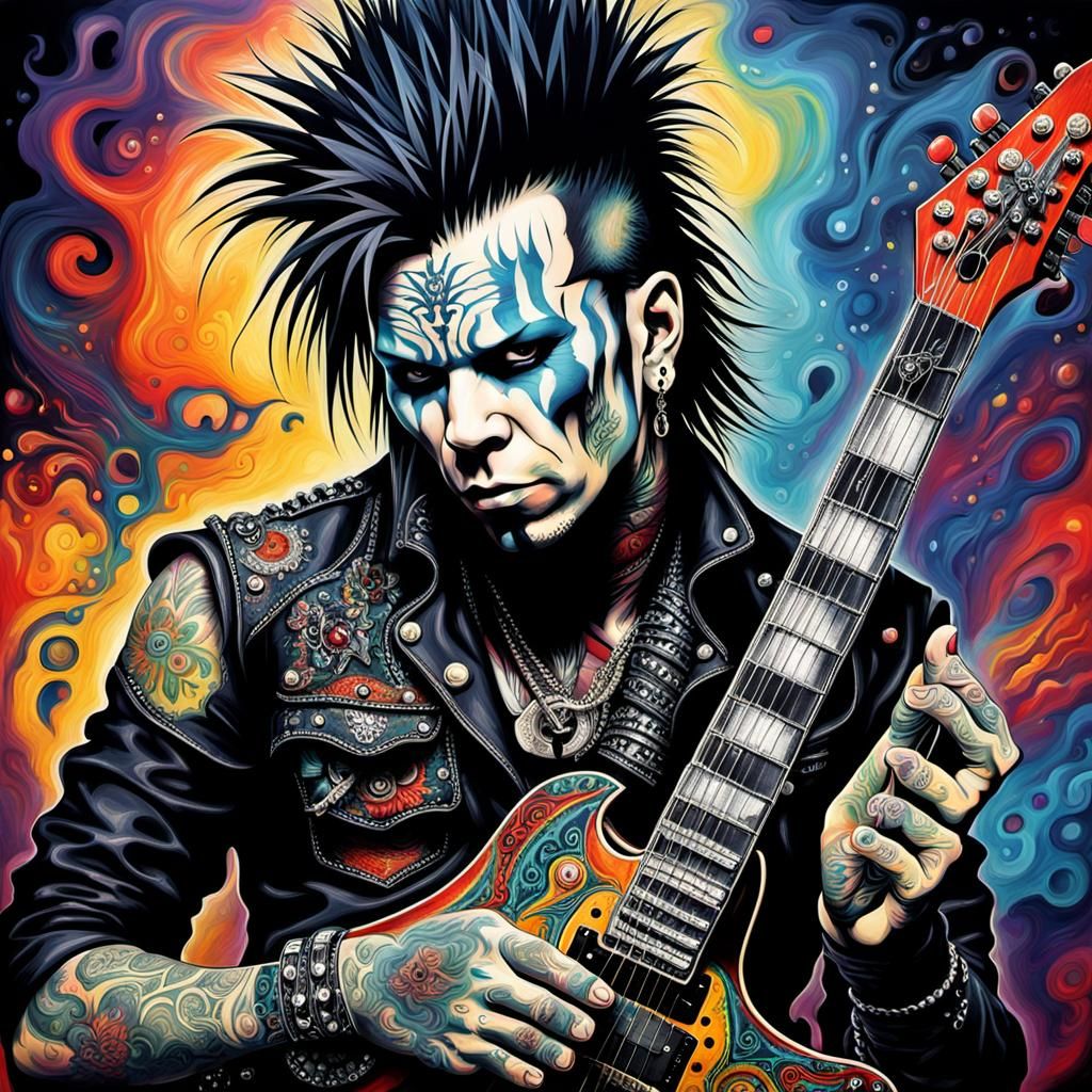 Psychedelic Guitarist Artwork