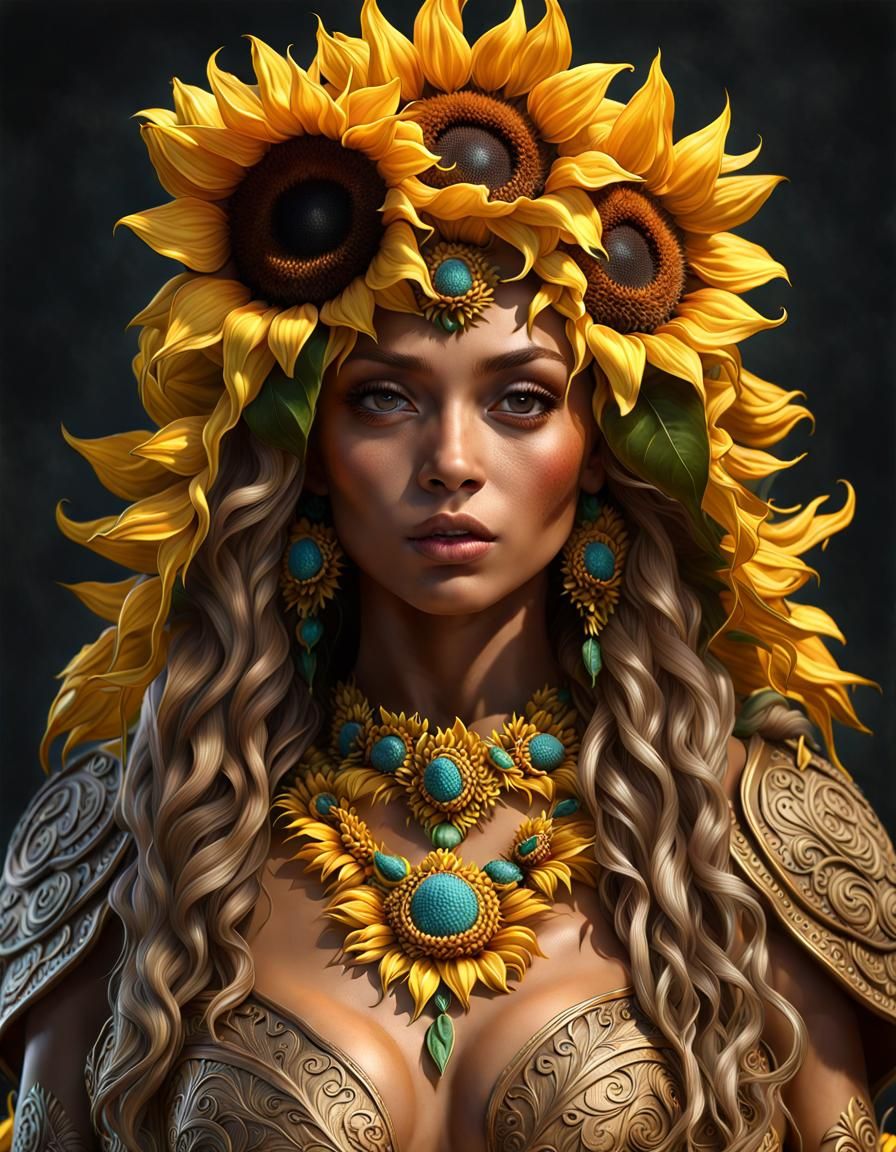 Sunflowers Goddess