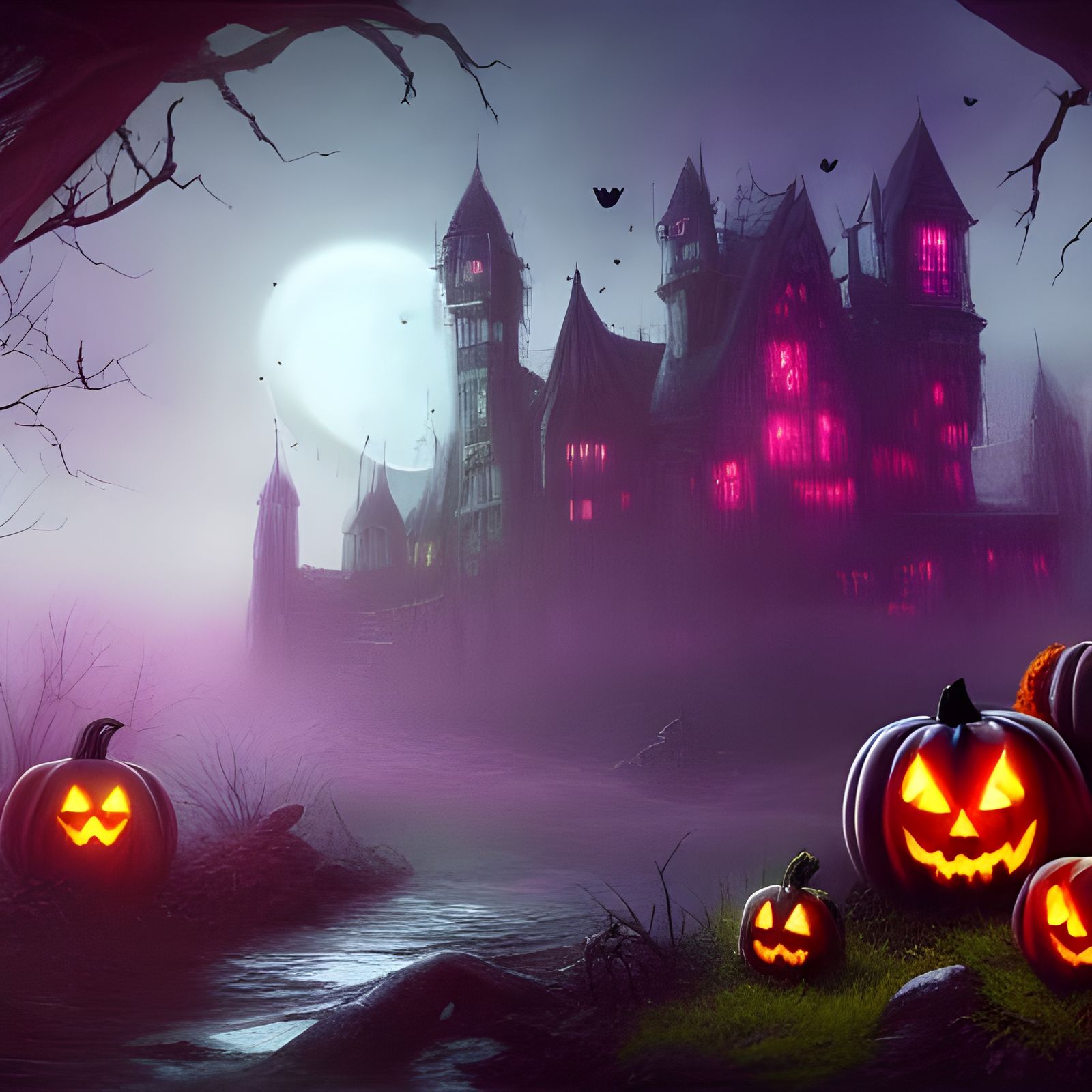 Toxic Halloween Fantasy in Detailed Matte Painting