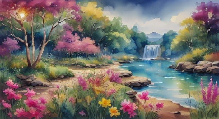 Chiaroscuro Masterpiece with Vivid Sunset Colors