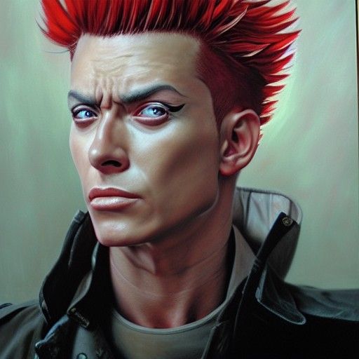 Vash the Stampede Portrait in Photo Realism
