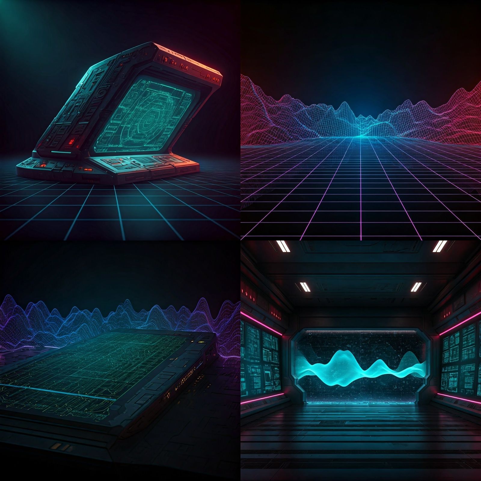 Neon Dreamscape Holodeck Aesthetic