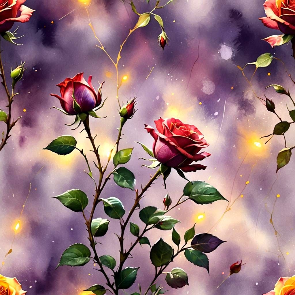 Beautiful Red Rose Bud Flower Dancing
