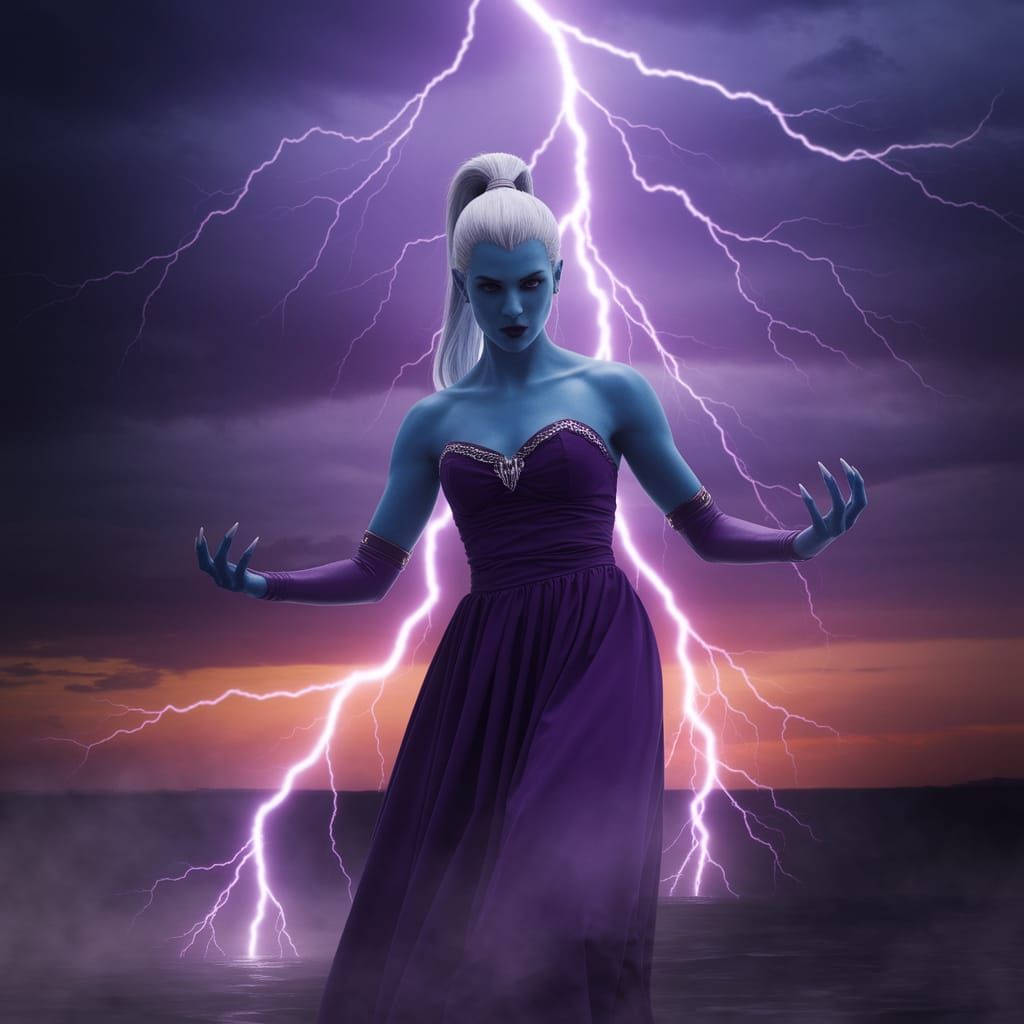 Hyperrealistic Shadow Queen Goddess Unleashes Fierce Power i...