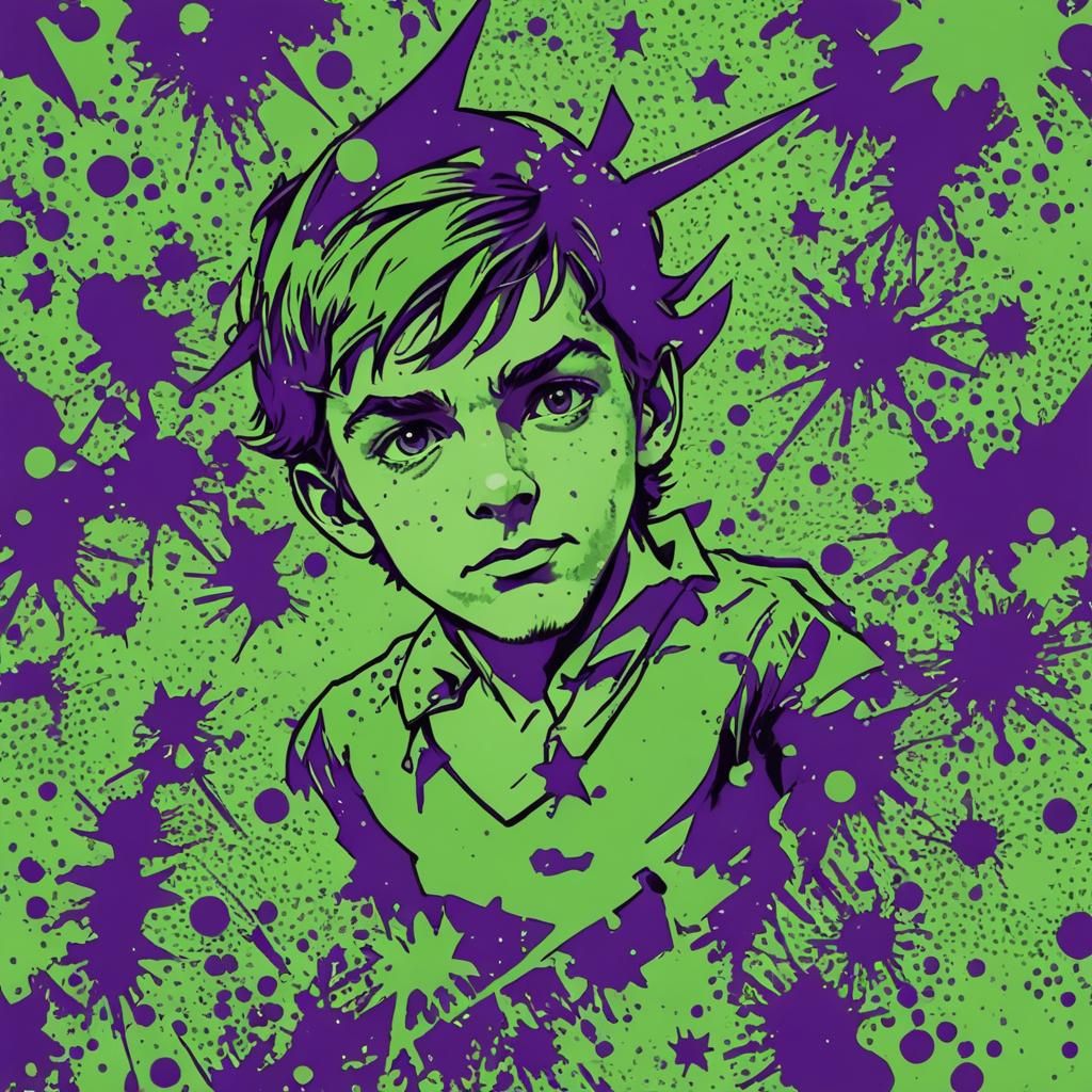 Peter Pan in Pop Art Style