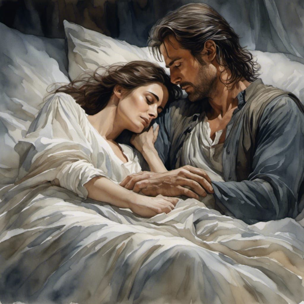 Emotive Portraiture: Woman Mourning Husband in Pastel