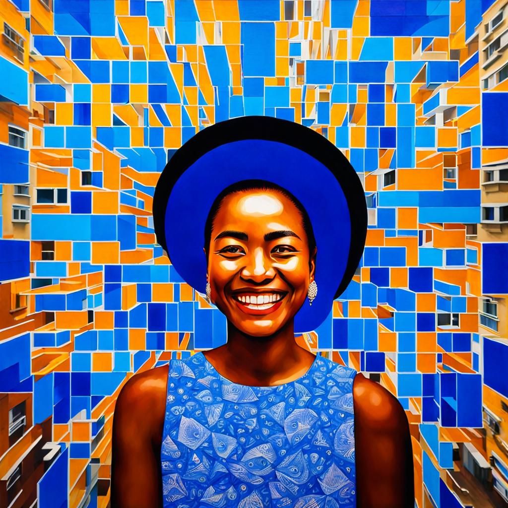 Smiling Woman Lost in Thought by a Window