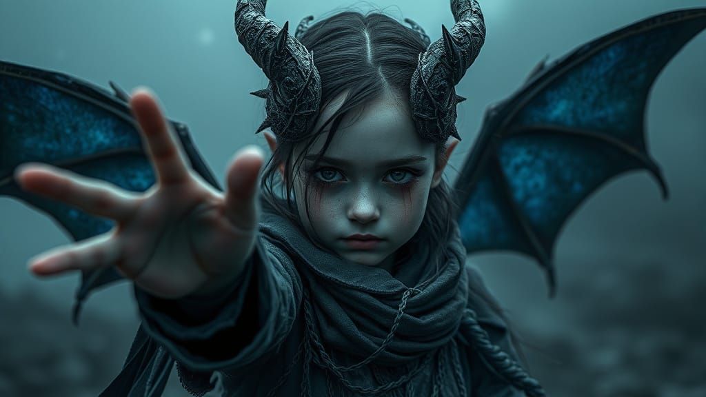 Ethereal Dark Fantasy Maiden Reaches Out