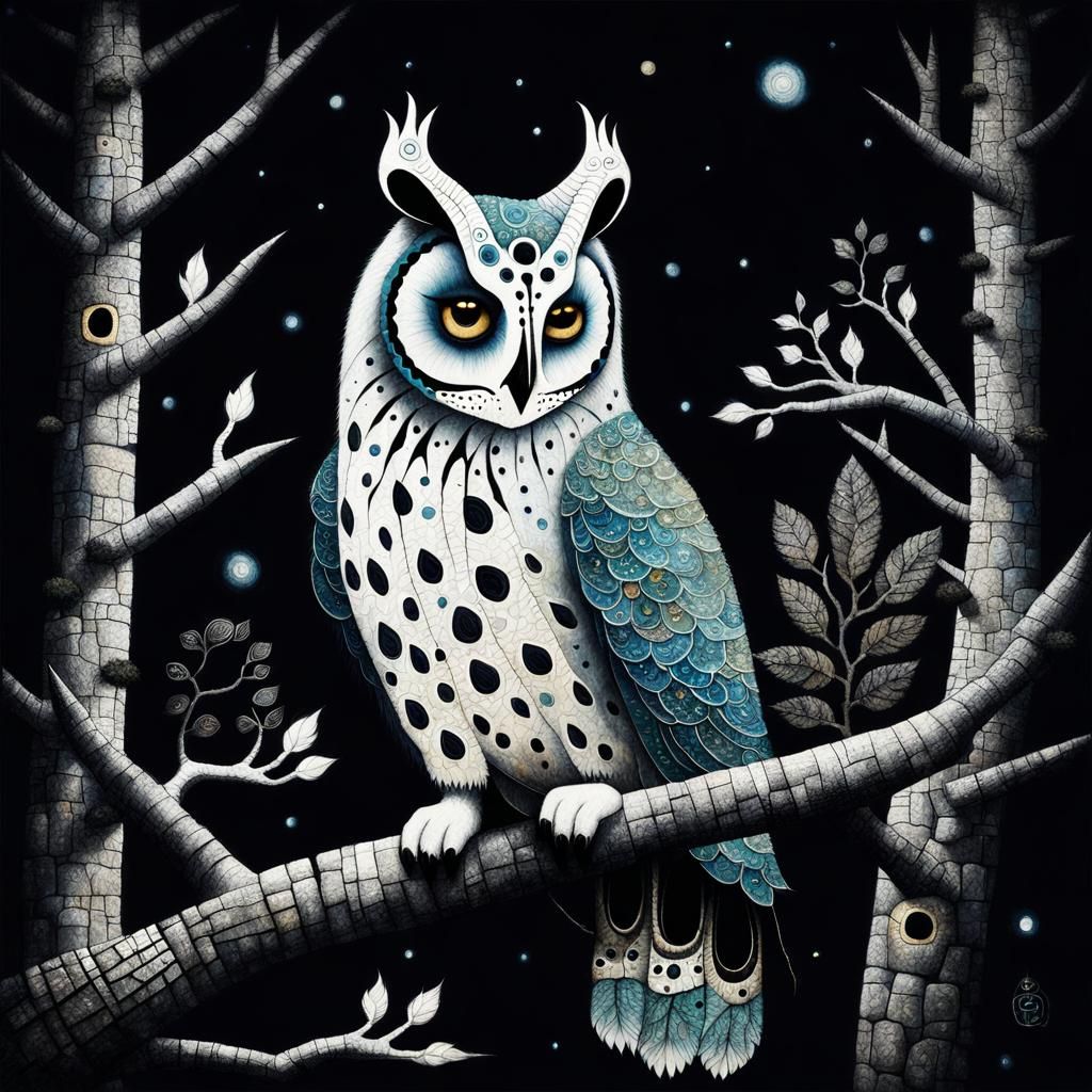 Detailed Nepalese Art with Crackle Texture