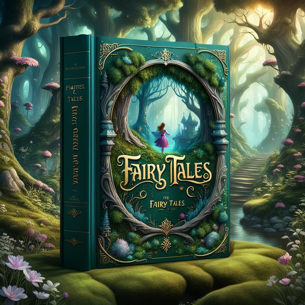Fairy Tales Book Cover in Detailed Matte Painting