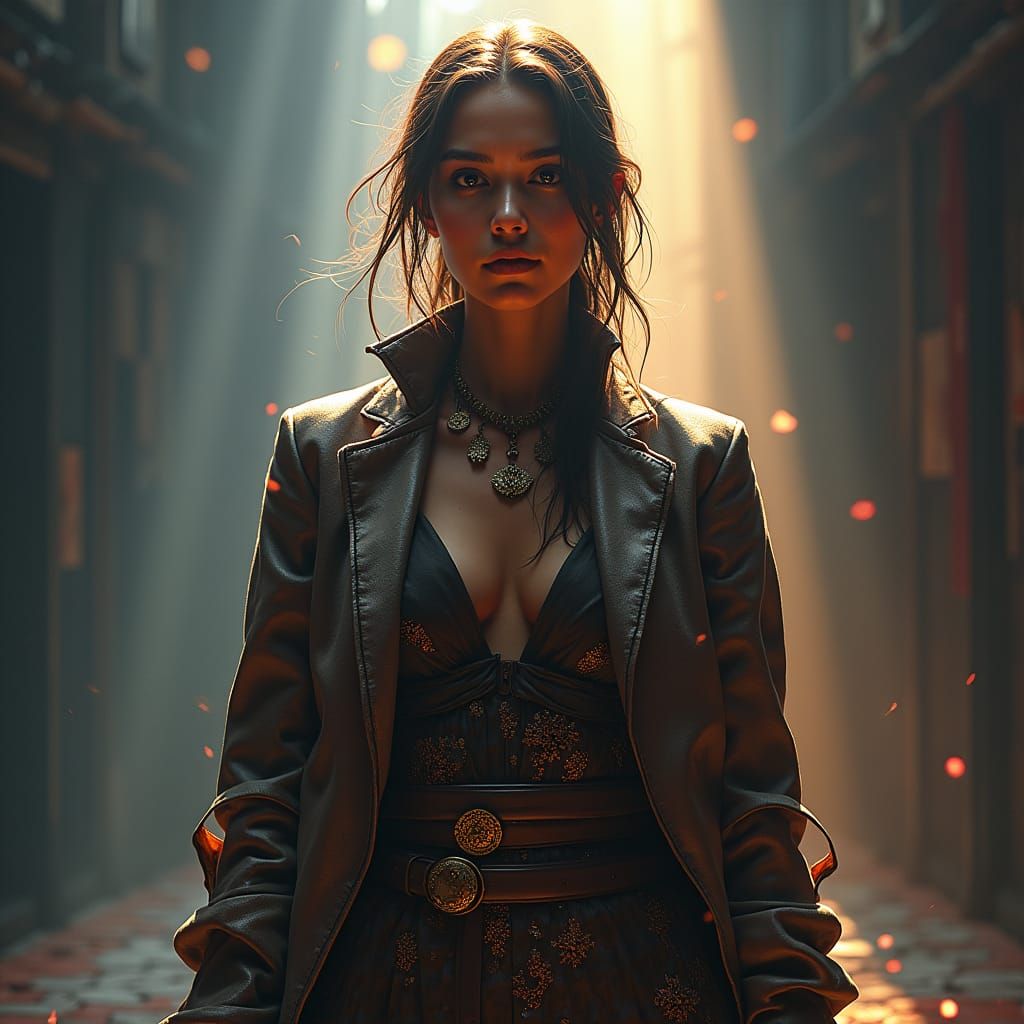 Charismatic Figure Radiating Confidence and Magnetic Aura