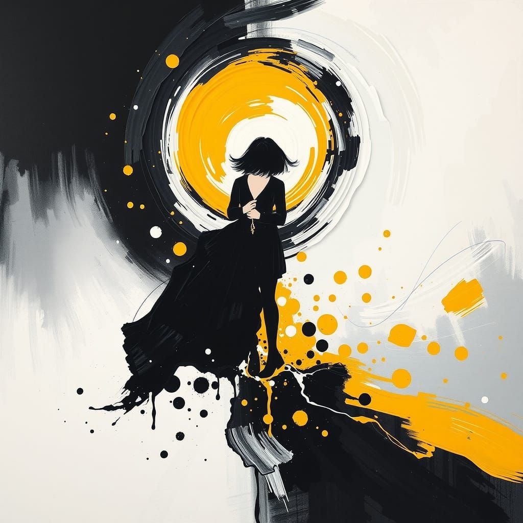 Surreal Duality Art Piece Explores Unity in Impasto Style