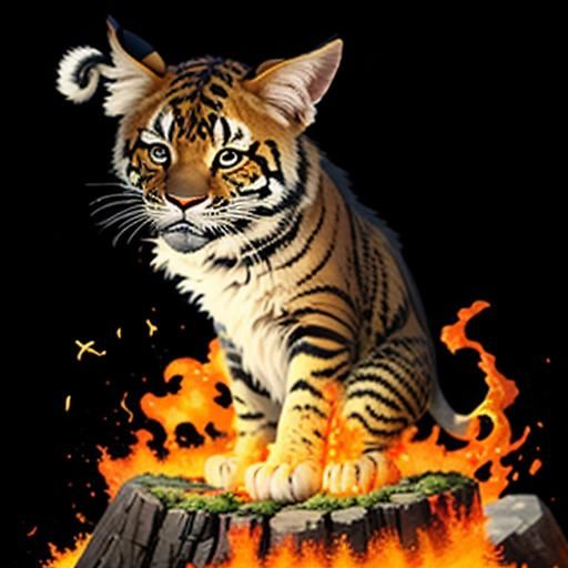 Vibrant Fire Dance in Red and Orange Flames