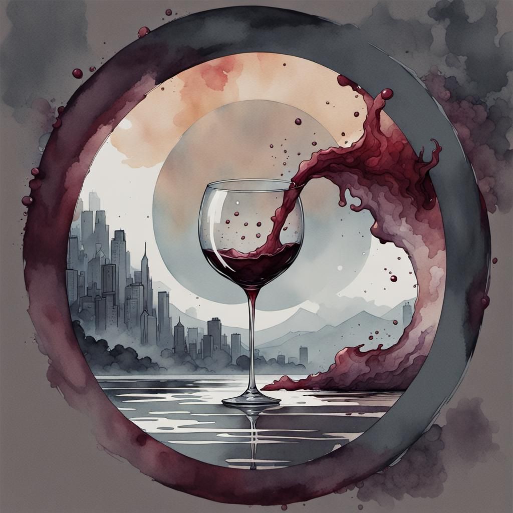 Minimalist Watercolor Circle Composition