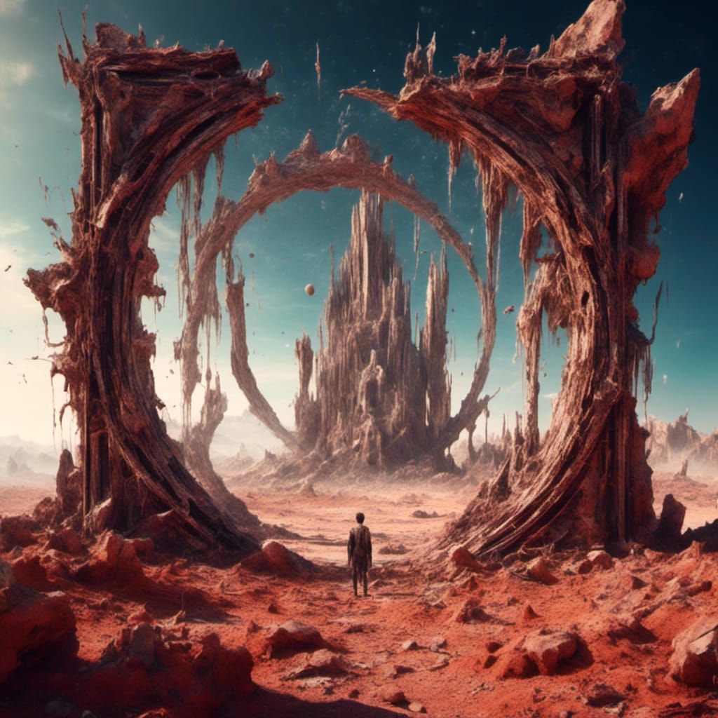 Alien Portal Ruins Orbiting Dying Planet