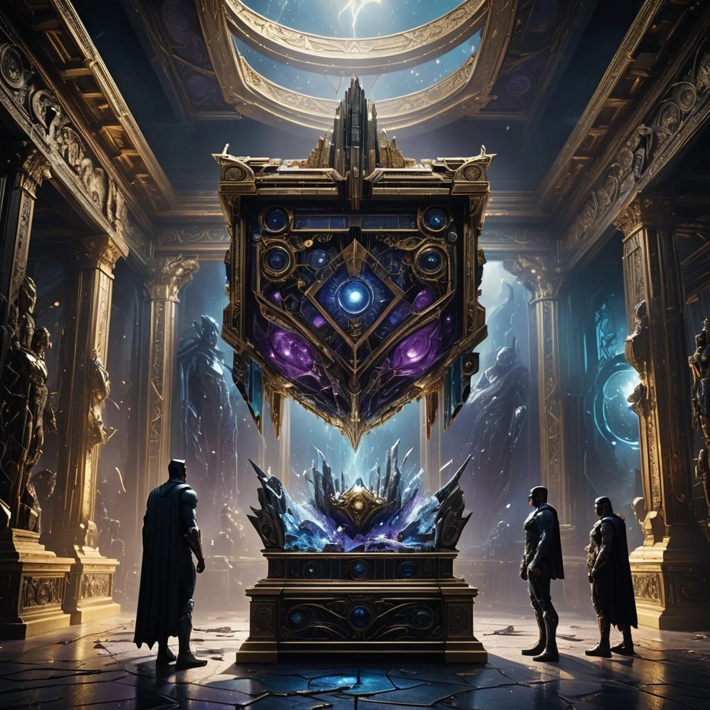 Justice League in a Magical Surrealist Box