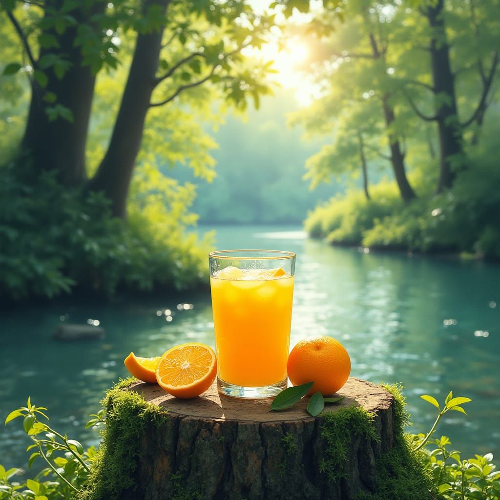 Serene Morning in an Impressionist Forest