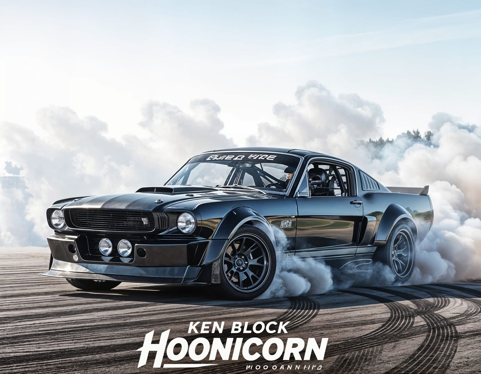 Ken Block's Hoonicorn Ford Mustang Drifting in Urban Arena