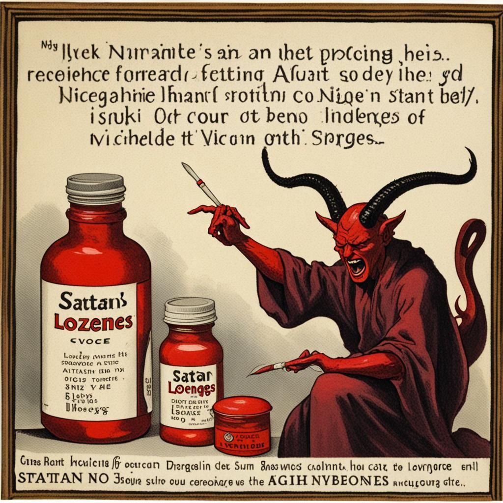 Satan's Dubious Nicotine Lozenges Advice