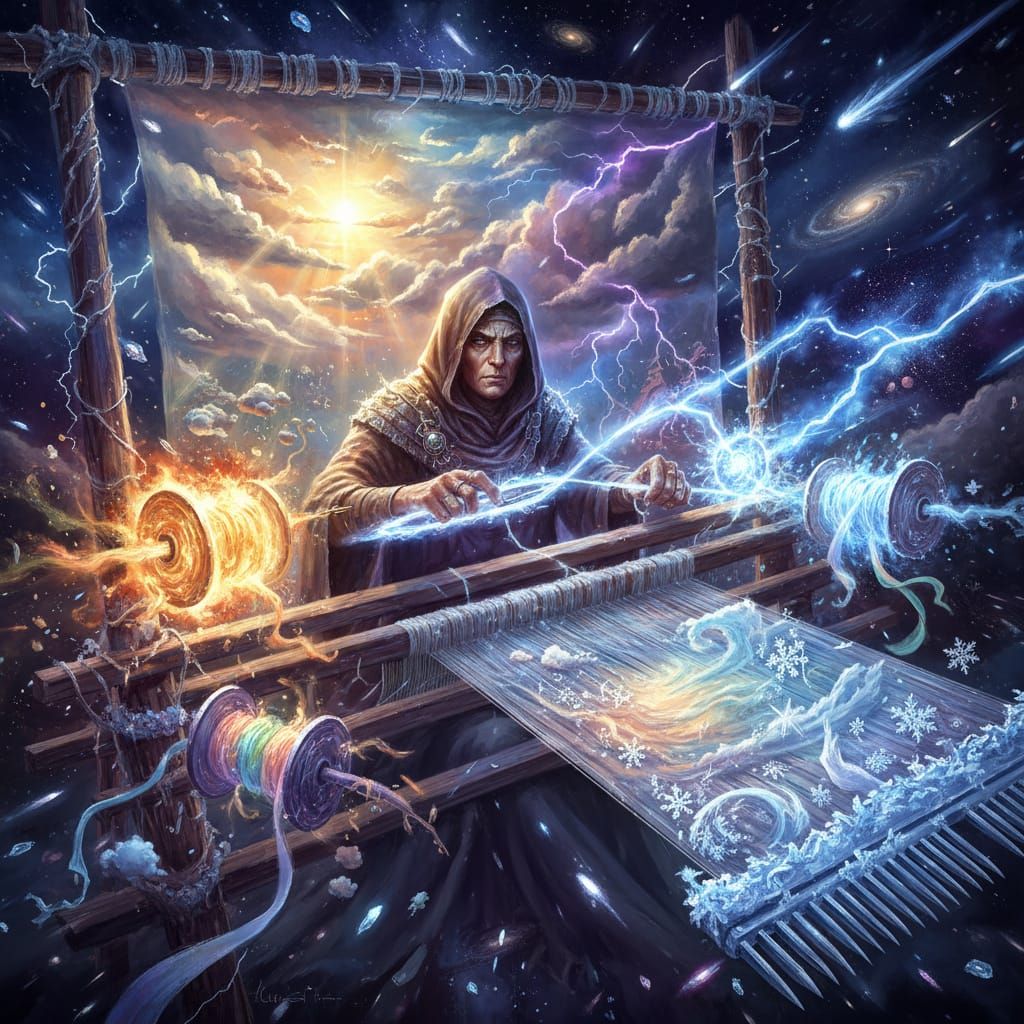 Celestial Weaver Crafts Weather Tapestries in Epic Fantasy S...