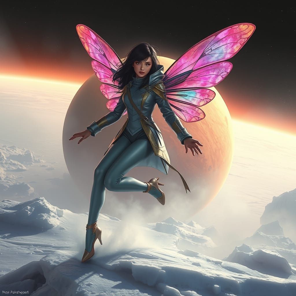 Sci-Fi Fairy Lands on Icy Pluto Surface