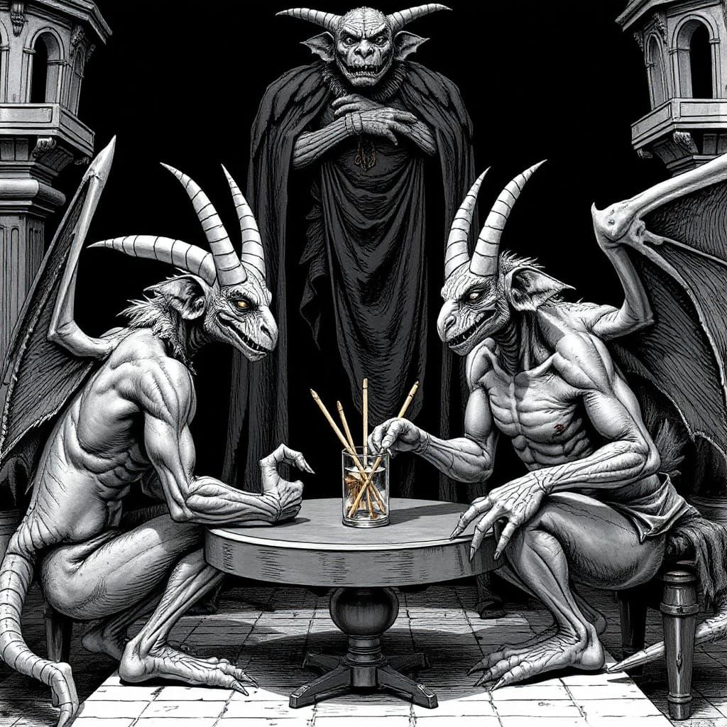 Gargoyles Hold Secret Planning Meeting