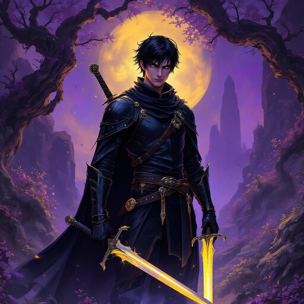 Archibald: Dark Fantasy Warrior in Leather Armor