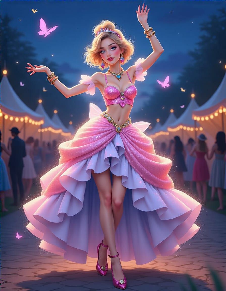Cinderella Ball Dancer at Twilight Desert Festival