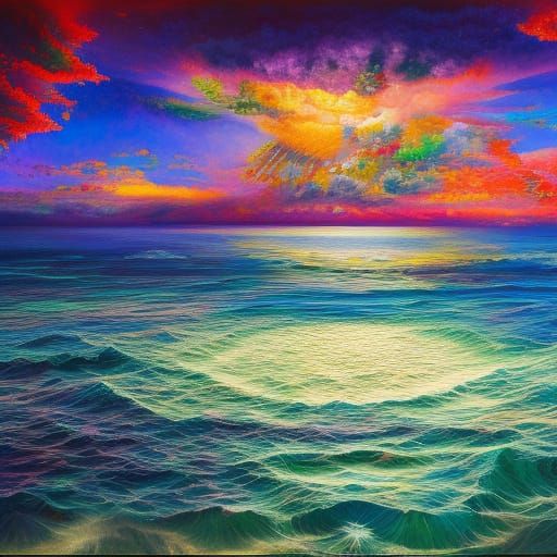 Phantom Sea Coast Co. in Impressionistic Oil Painting Style